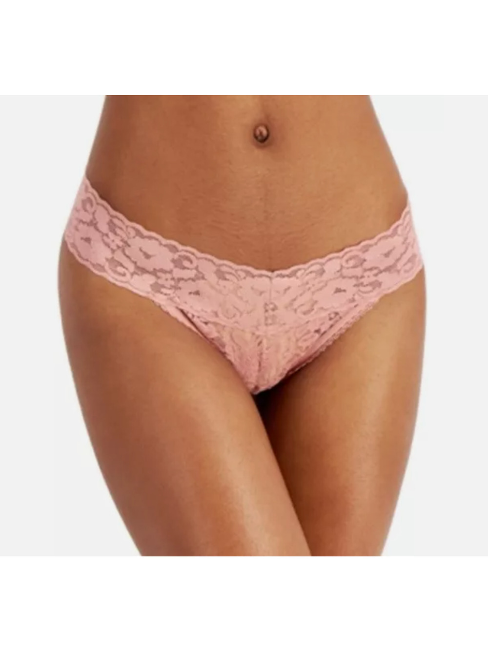 INC Lace Thong Panty Lingerie Underwear Ash Rose Mauve Pink Panties, Size XL